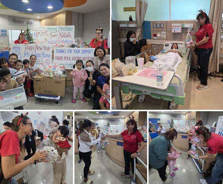 เด็กๆ มีความสุขในแผนกกุมารเวชศาสตร์ โรงพยาบาลเมืองพัทยา