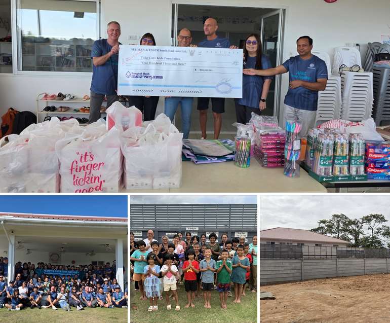 ขอบคุณบริษัท Neuman และ Esser สำหรับเงินบริจาค 100,000 บาท