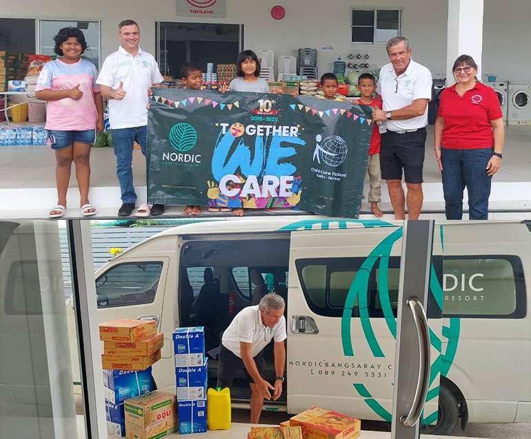 การบริจาคครั้งใหญ่โดย Child Care Thailand-Geilo และ Nord Tropical Resort