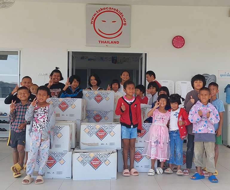 Great donation: pasta for everybody!