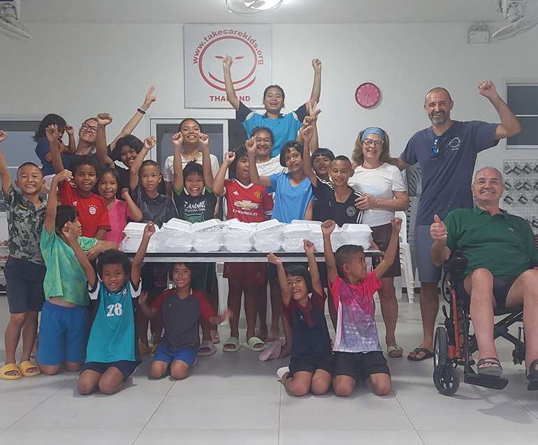 Paella night by Tom, Laura and their family